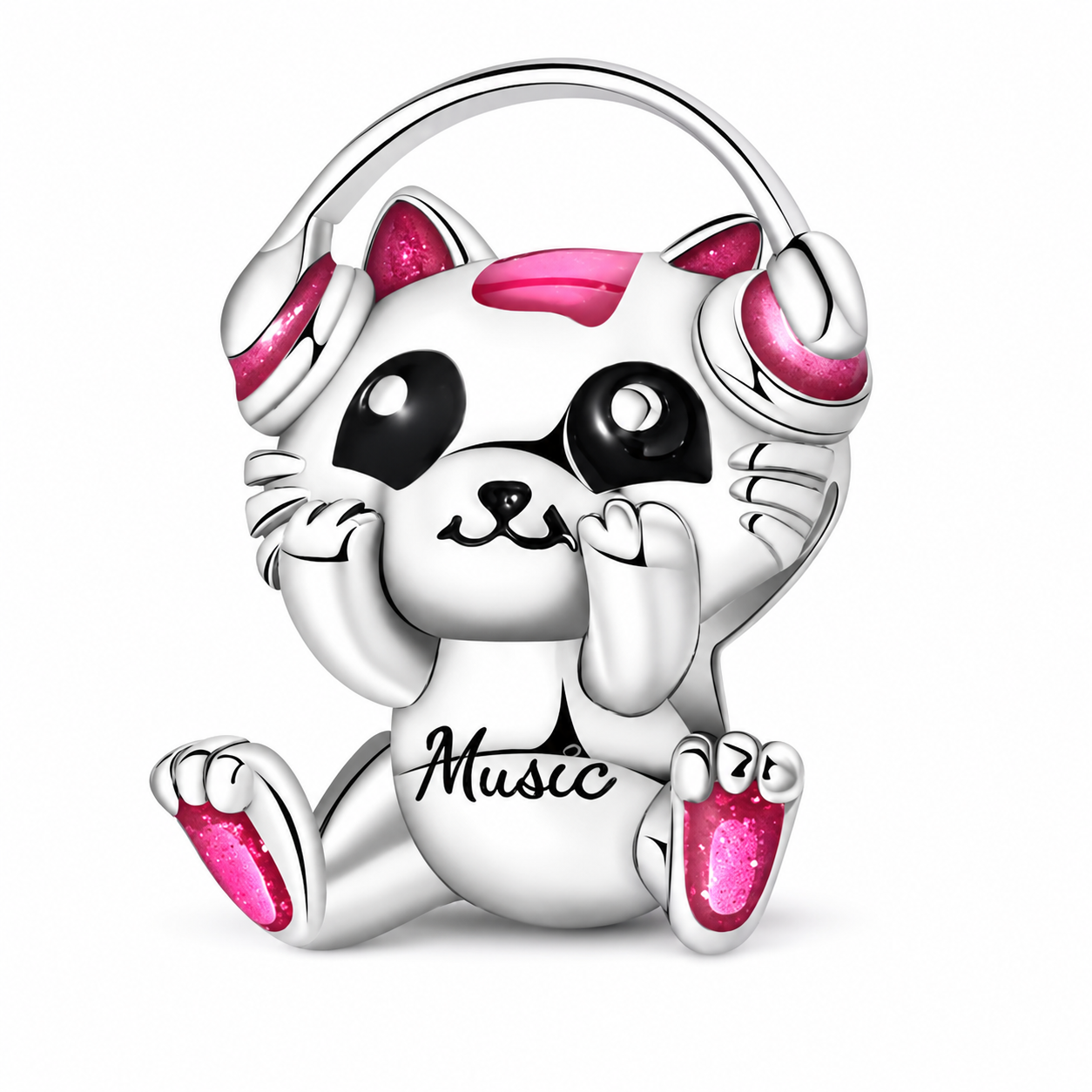 CHARM PLATA 925 redono gato musical