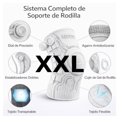 Soporte de rodilla avanzado que no se mueve, no aprieta y elimina dolor desde el primer uso.