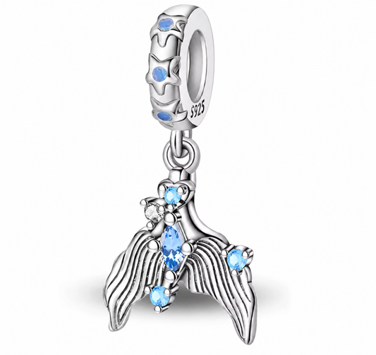 CHARM PLATA 925 MAR cola de ballena con circonitas