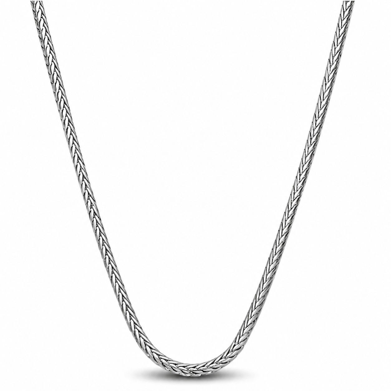 CADENA SERPIENTE 45 CM PLATA 925 lisa para usar tus charms de colgante