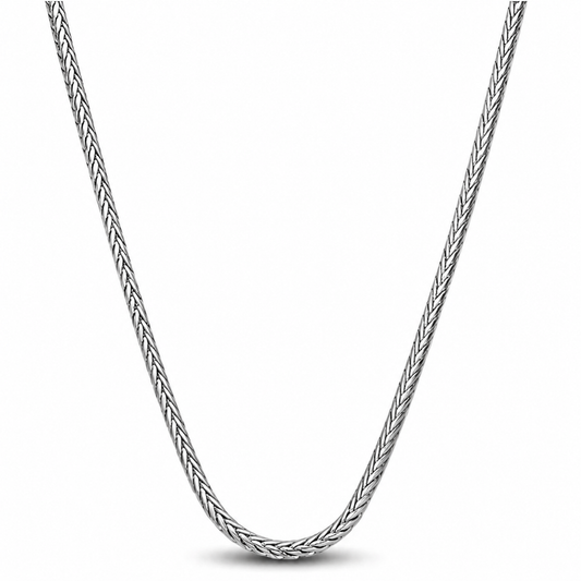 CADENA SERPIENTE 45 CM PLATA 925 lisa para usar tus charms de colgante