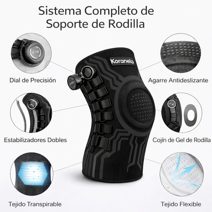 Soporte de rodilla avanzado que no se mueve, no aprieta y elimina dolor desde el primer uso.