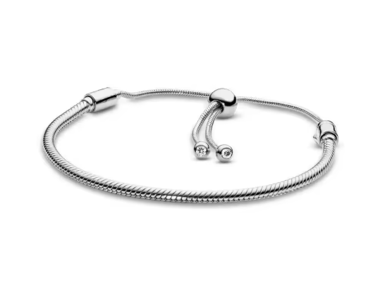 PULSERA PLATA DE LEY 925 cadena de serpiente y cierre ajustable