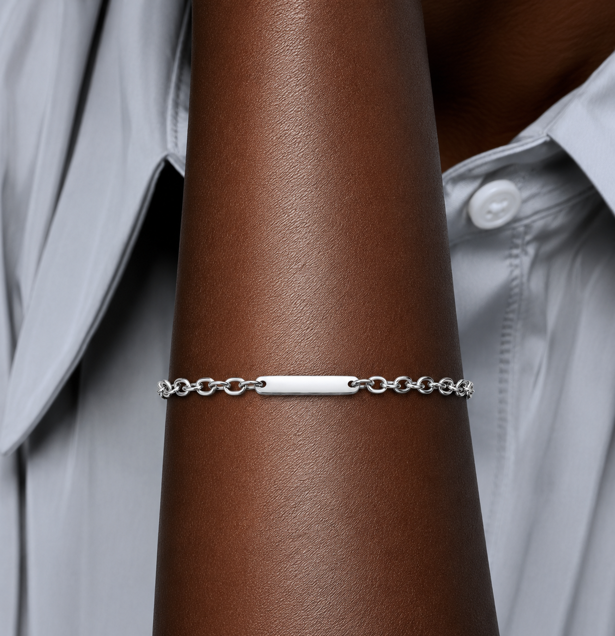PULSERA ESCLAVA PLATA DE LEY 925 de cadena rolo grande