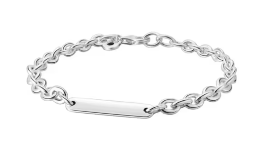 PULSERA ESCLAVA PLATA DE LEY 925 de cadena rolo grande