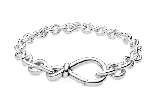 PULSERA CADENA ROLO CHUNKY PLATA 925 con cierre mosquetón grande